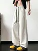 Pantalones de verano finos para hombre, con retazos a cuadros, pierna ancha, pierna recta, marca de moda, corte holgado, casual, secado rápido, versátiles