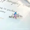 Aretes de Aleación de Titanio F-136 Ojo de Ala de Bmw Australiano Aurora Piercings Labiales con Rosca Interna G23 Joyería para Piercing
