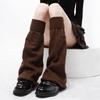 Cubiertas de calcetín de pierna ancha, Calcetines apilados para mujer, Cálidos estilo Y2K para otoño e invierno, Versátiles cubiertas de pierna acampanada de punto de color sólido Jk japonés