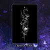 Tatuaje Adhesivo Color Blanco Impermeable Duradero Mariposa Luna Planeta Koi Araña Flor Clavícula Brazo Sticker para Hombres y Mujeres