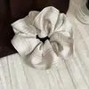 Novo Scrunchie de Tecido Listrado Retrô Estilo Preguiçoso Simples Versátil Elástico de Cabelo Acessórios de Cabelo com Atmosfera Outono/Inverno
