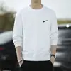 Ropa para Hombre 2026 Primavera Nueva Sudadera Casual Versátil para Hombre Camiseta de Manga Larga Cuello Redondo Jersey Camisa Base de Punto