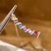 Popular Collar Arcoíris Sonrisa de Xiaohongshu para Mujer, Lujo Ligero, Sensación de Alta Gama, Colgante Único, Tendencia de Cadena para Clavícula Dopamina de Verano