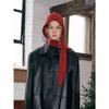 Chapéu Cachecol Vermelho de Natal e Ano Novo Integrado Outono Inverno Cadarço Chapéu de Tricô Balaclava Chapéu de Lã Proteção Quente para Orelhas