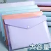 Bolsa para archivos a4 impermeable morandi transparente botón de presión bolsa para papeles de prueba de datos bolsa para archivos de oficina bolsa para archivos