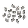 Venta caliente 3-12mm acero inoxidable fondo plano earpin soporte para aretes base tapón para los oídos accesorios para aretes DIY en stock mayoreo