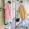 Roupa de Maternidade Conjunto de Outono Moda Moletom de Maternidade Comprimento Médio Outono Solto Manga Longa Top de Maternidade