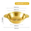 Olla para Potaje de Acero Inoxidable Chapado en Oro Olla Coreana con Asas para Fideos Olla Doméstica para Arroz con Tapa Olla Comercial para Cocinar Mariscos