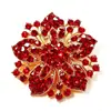 Atacado de joias da moda Broche de cristal coreano de alta qualidade com incrustação de diamantes Broche de Bauhinia fivela de toalha de seda corsage atacado