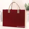 Bolsas de Fieltro Personalizadas al por Mayor, Bolsas Tote Simples de Color Sólido, Regalos Publicitarios Corporativos, Bolsas de Regalo, Bolsas Tote de Gran Capacidad