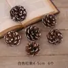 Decoraciones navideñas escenografía utilería árbol suministros festivos piña material hecho a mano diy bolsa viruta de madera accesorios