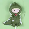 Decoración Día del Niño Arcilla Suave para Hornear Pastel Verde Muñeca Bebé Dinosaurio Niño Pastel de Cumpleaños Enchufe Fiesta