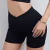 Shorts de Yoga Apertados de Cintura Alta Populares Transfronteiriços para Mulheres, Shorts Esportivos de Ciclismo Costurados de Secagem Rápida, Shorts de Yoga