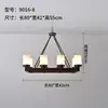 Estilo Country Americano Transfronterizo Madera Maciza Comedor, Sala de Estar, Barra de Comedor, Lámpara de Techo de Madera Simple y Única, Decoración Creativa para el Hogar