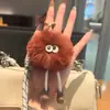 Lindo Conejo Rex Sintético de Piernas Largas Bolita de Carbón Nube Bolso Llavero Colgante Peluche Adorno para Coche Llavero