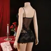 Domiara Aliexpress Más Vendido Europeo y Americano Transfronterizo Malla Transparente Patchwork Camisola Vestido de Noche Body Ajustado Sexy Qqny Al Por Mayor