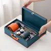 Conjunto de Canecas de Cerâmica para Escritório Wanli Jiangshan Bule Cozido Conjunto de Canecas de Escritório Presente Criativo para Negócios Conjunto de Chá Kung Fu
