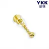 Tirador de cremallera YKK No. 3 cabezas de bola de acero metálico, cabeza de gota, varios colores en stock, accesorios para bolsos, ropa y carteras