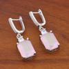 Pendientes geométricos de colores dulces transfronterizos europeos y americanos para mujer, ligeros, de lujo, con circonita, a la moda, retro, exquisitos, de alta gama, joyería para las orejas.