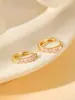 Yiwu Pequeños Artículos Pendientes de Cobre Incrustados con Circonita Moda Femenina Pendientes de Aro Clásicos con Circonita Pendientes Versátiles Personalizados