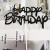 Decoración de pastel bandera de cumpleaños en chino e inglés/tarjeta insertable para decoración de pastel de cumpleaños/bandera insertable de feliz cumpleaños