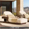Hotel y Bed & Breakfast Sala de Patio Sofá Cama Conjunto de Sofás para Exteriores Resort Nórdico Muebles de Jardín de Aleación de Aluminio a Prueba de Óxido al Aire Libre
