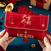 Sobres Rojos para Bodas, Exclusivos para Cambiar Títulos Formales, Diseño Único de Tela Nueva, Bolsas de Sobres Rojos de Alta Gama con Diseño de Tela