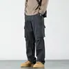 Pantalones cargo de camuflaje verde militar multibolsillos de alta calle americana para hombre, marca de moda Otoño 2026, holgados, pierna ancha, retro, rectos, casuales