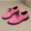 Zapatos Pequeños de Cuero Estilo Británico Retro para Mujer 2025 Primavera Nuevos Zapatos de Trabajo Casuales Estudiante con Cordones Zapatos de Tacón Bajo para Mujer