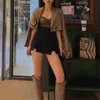 Falda negra ultracorta para mujeres petite, verano 2026, falda bodycon adelgazante de abertura para chica hot, falda de cintura alta línea A