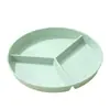 Plato de Comida Reductor de Grasa de Tres Compartimentos de Aspecto Premium Transfronterizo, Plato Redondo para Raciones de Desayuno, Plato Separador de Verduras y Frutas para Comida Postparto