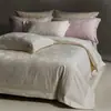 Conjunto de cama jacquard em relevo 100% algodão, estilo moderno de luxo leve, ultrassuave e amigo da pele, conjunto de quatro peças de algodão de fibra longa pura, Roman Manor