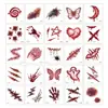 Nuevas Pegatinas de Tatuaje de Cicatriz y Corte Transfronterizas, Pegatinas de Tatuaje Impermeables para Fiesta de Halloween, Pegatinas de Maquillaje de Cicatriz de Mancha de Sangre Personalizadas