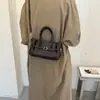 2026 Bolso de Mano para Mujer de Otoño Bolso de Mano Moda Hebilla Versátil Color Sólido Diseño Casual Bolso Cruzado