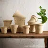 Vaso de Flor de Argila Secagem Rápida Orquídea Planta Verde Cerâmica Respirável de Alta Qualidade Criativo Simples Respirável Vaso de Flor de Mesa Venda por Atacado