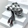 Broche de Lazo de Perla Femenino Versátil Pin Decorativo Accesorio de Moda