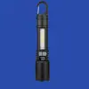 Lanterna LED COB Super Brilhante Tipo-C Recarregável Zoomável Com Luz Lateral À Prova D'água Tocha Camping Caminhada Emergência Exterior