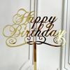 Nueva tarjeta acrílica creativa para pastel de cumpleaños con texto "Feliz cumpleaños" en inglés, decoración para mesa de postres.