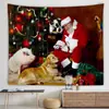 Tapiz de Navidad Decoración de Habitación de Dormitorio Tela Tela de Fondo de Navidad Colgante de Cabecera de Dormitorio Regalo de Vacaciones Estilo Nórdico