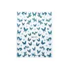 Celebridad de Internet Más Vendidos Retro Azul Brillante Arena Movediza Mariposa Pegatinas para Uñas con un Toque de Lujo de Alta Gama y Pegatinas para Uñas de Mariposa en Relieve