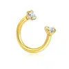 Anillo para la Nariz con Barra en Forma de C de Aleación de Titanio F136 Rosca Interna Piercing Corporal Herradura Barra Clavo para la Nariz Clavo para la Oreja Piercing G23 Titanio