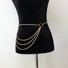 Joias transfronteiriças europeias e americanas corrente de cintura multicamadas de metal retrô moda feminina corrente geométrica corrente corporal vendas de fábrica Atacado