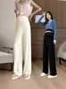 Pantalones de Maternidad, Pantalones de Seda Helada, Cómodos de Cintura Alta, Soporte para el Vientre, Corteholgado, Talla Grande, Ropa de Exterior de Verano, Pierna Recta, Adelgazantes, Moda para Maternidad