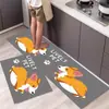 Tapete de chão de cozinha descartável em estilo minimalista, de baixo relevo, antiderrapante, de terra de diatomáceas, absorvente de água, absorvente de óleo, macio e suave, tapete de entrada