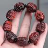 Talla de Palo de Rosa Dieciocho Como y Uno Nian Pulsera Pulsera para Hombres y Mujeres