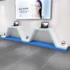 Soporte de Exhibición Pintado, Vitrina de Exhibición de Productos de la Empresa, Mostrador de Exhibición de Productos de Alta Tecnología, Gabinete de Isla, Mostrador de Experiencia