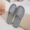 Pantuflas Desechables de Lino para Verano, Suela Gruesa, Antideslizantes, Adecuadas para Hoteles, Casas de Huéspedes, Salones de Belleza, Uso Doméstico y Casas de Huéspedes