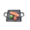 Grelha de Frigideira Quadrada Binaural Listrada para Bife Doméstico 14cm