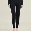 Conjunto de ropa interior térmica para mujer de otoño e invierno con almohadillas en el pecho, top de manga larga con cuello en U y pantalones largos