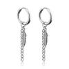 Aretes de Fábrica Transfronterizos Estilo Coreano para Hombre, Moda Urbana, Clips de Pluma Personalizados para la Oreja, Estilo Cool Aretes de Discoteca para Mujer, Hip-Hop Cool